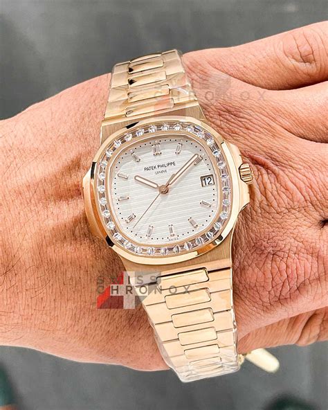 patek.philippe nautilus gold|patek philippe nautilus diamond bezel.